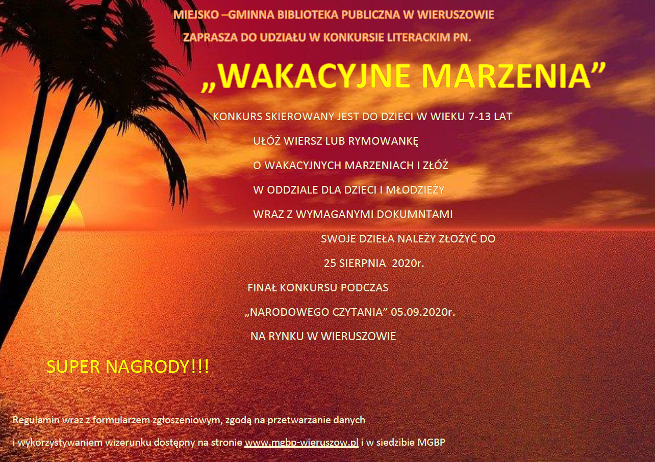 UWAGA: KONKURS LITERACKI UWAGA: KONKURS LITERACKI