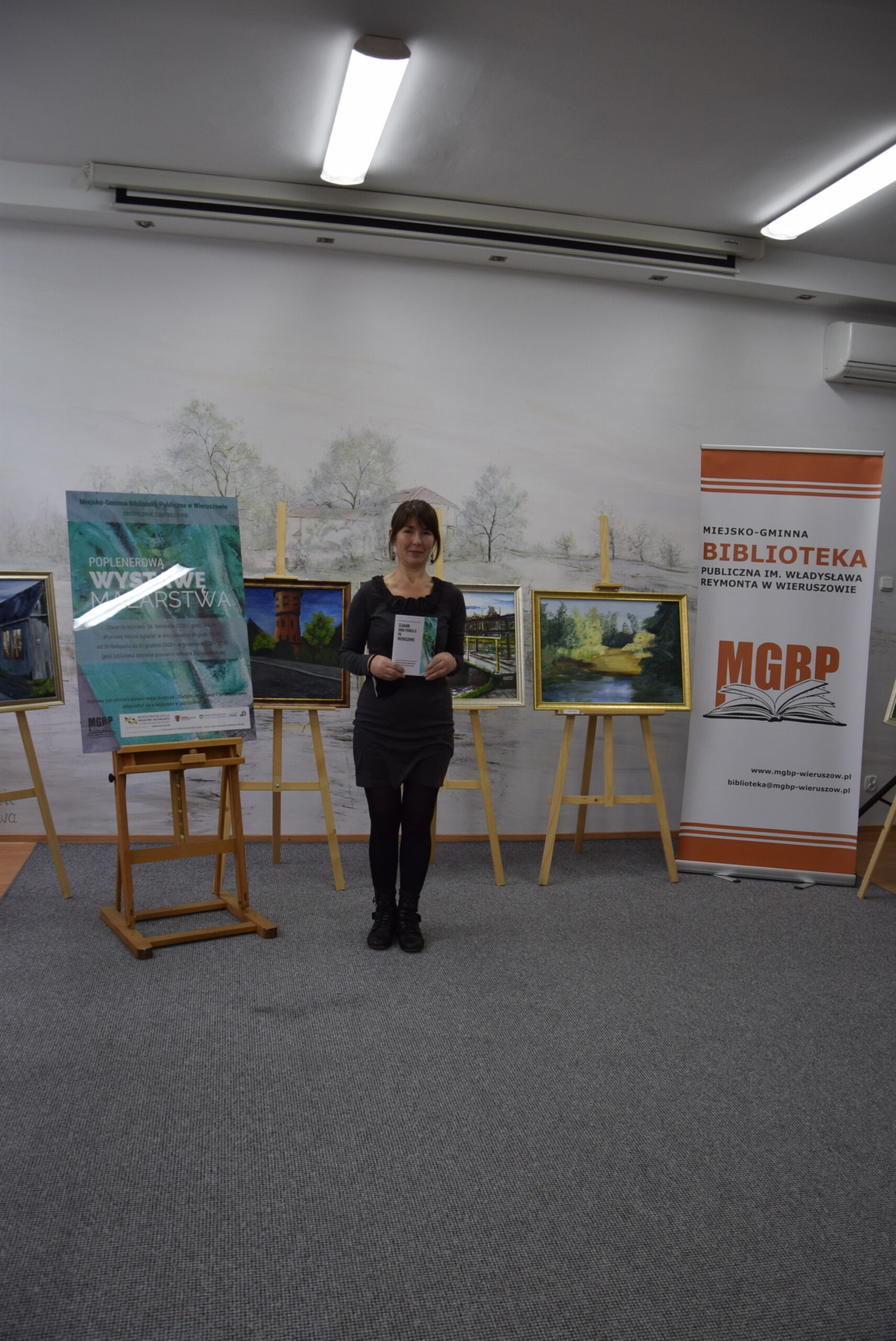 Otwarcie wystawy malarstwa w MGBP w Wieruszowie