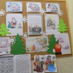 spotkanie przedmikołajkowe w Wyszanowie wystawka prac dzieci