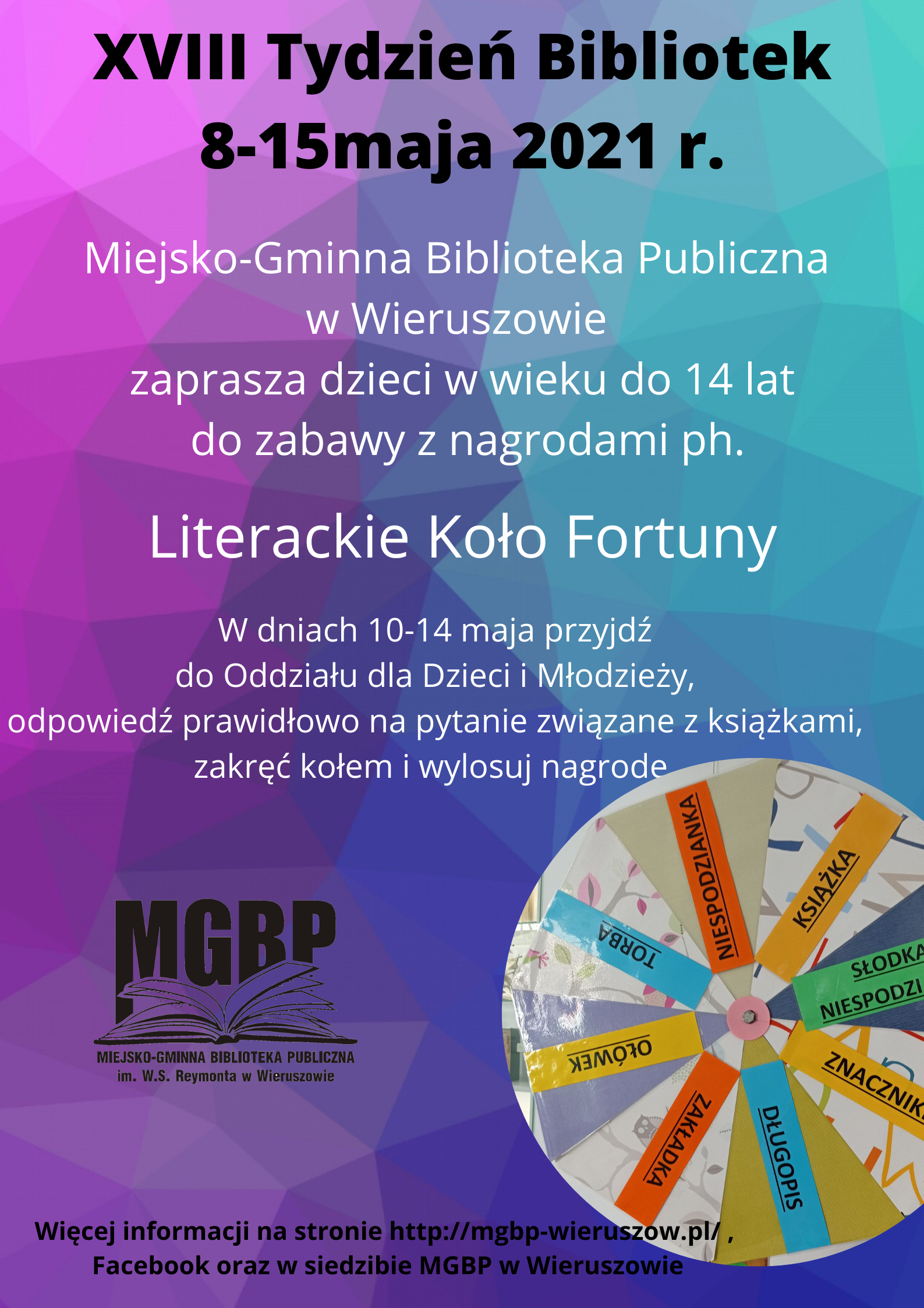 XVIII Tydzień Bibliotek 8-15 maja 2021 r.