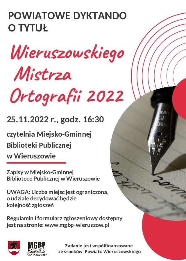 Ruszyły zapisy – Wieruszowskiego Mistrza Ortografii 2022