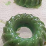 mydła zielone w kształcie babeczek
