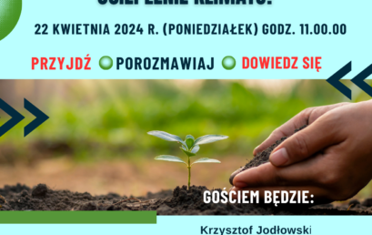 Porozmawiajmy o klimacie – zapraszamy na spotkanie z Krzysztofem Jodłowskim
