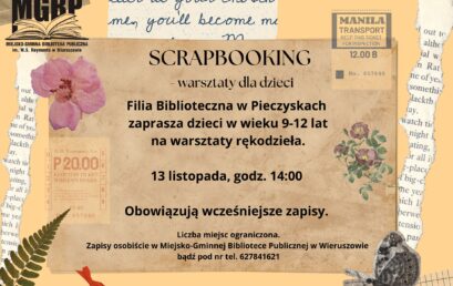 Zaproszenie na warsztaty – Filia Pieczyska