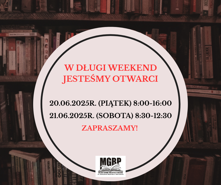 W długi weekend jesteśmy otwarci. W długi weekend jesteśmy otwarci.