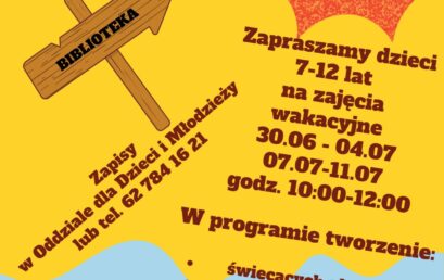 Zapisy na zajęcia wakacyjna w MGBP