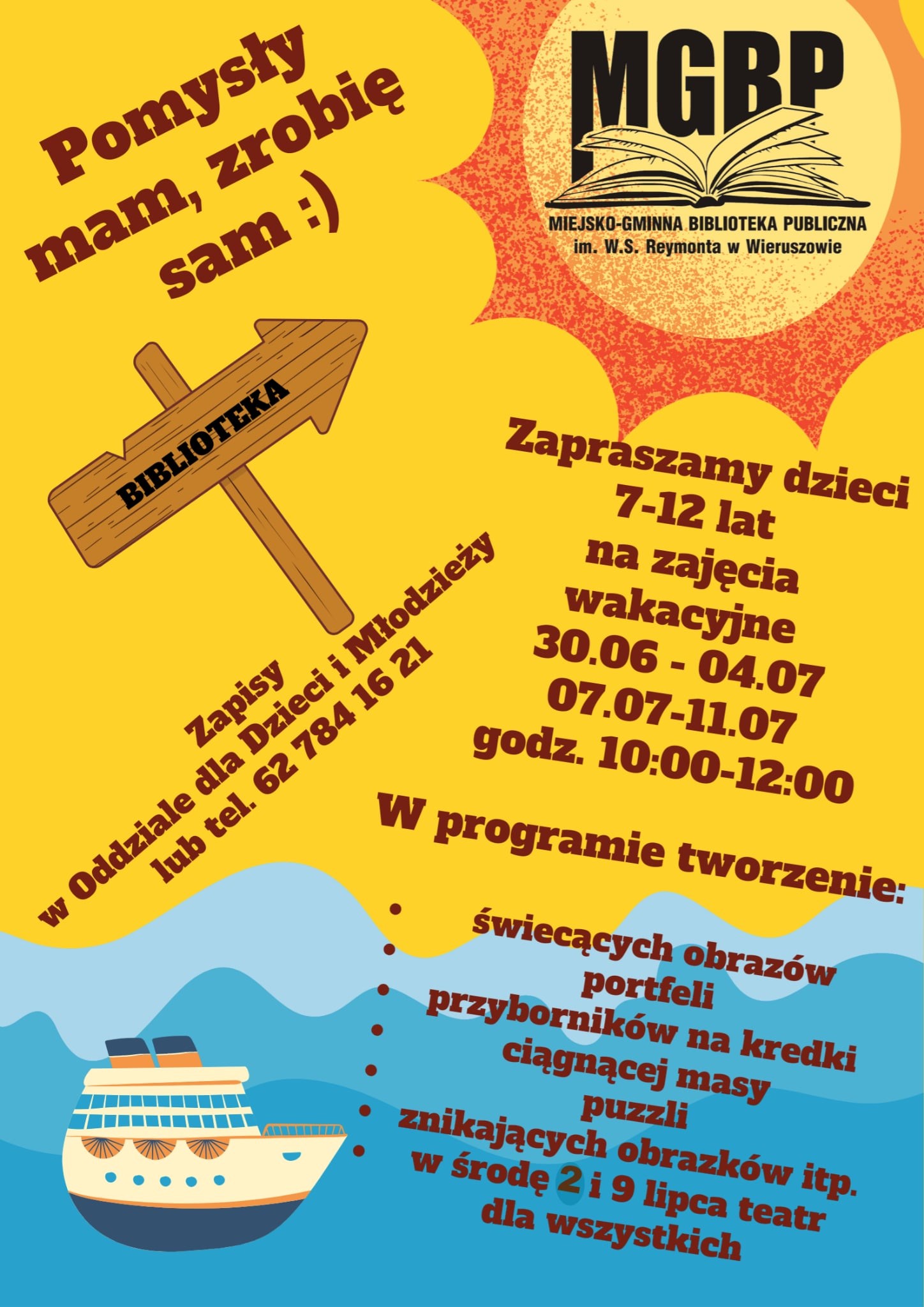 Zapisy na zajęcia wakacyjna w MGBP