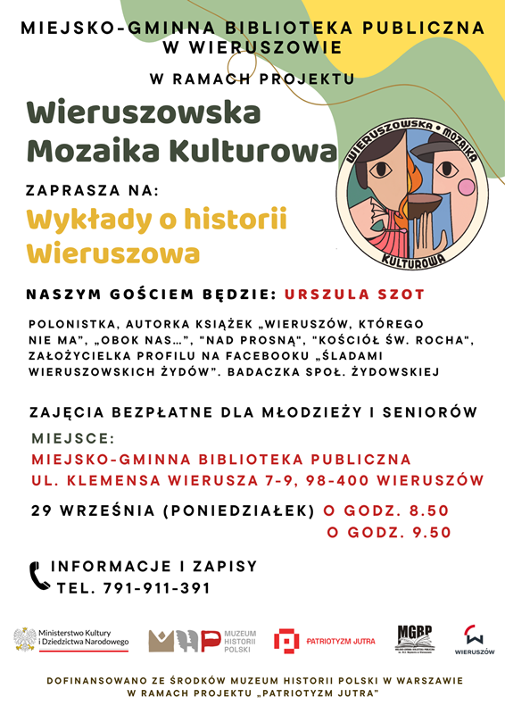 Wieruszowska mozaika kulturowa – wykłady o historii Wieruszowa Wieruszowska mozaika kulturowa – wykłady o historii Wieruszowa