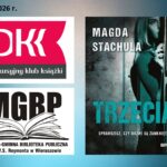 okładka książki, logo biblioteki oraz dkk