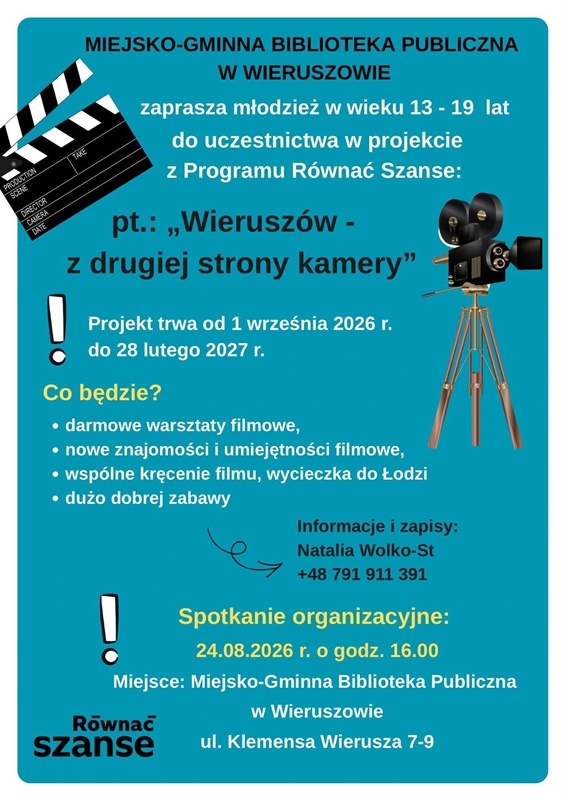 Zapraszamy młodzież do nowego projektu filmowego Zapraszamy młodzież do nowego projektu filmowego