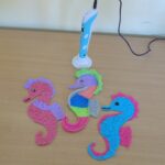 Koniki morskie wykonane długopisami 3D