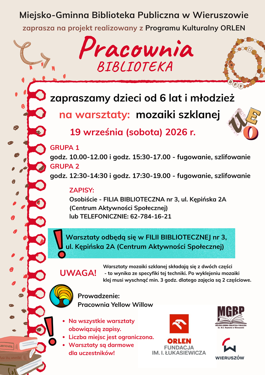 Zapraszamy na warsztaty mozaiki szklanej Zapraszamy na warsztaty mozaiki szklanej