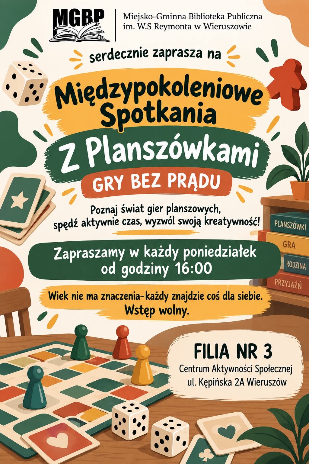 Międzypokoleniowe Spotkania Z Planszówkami – Gry bez prądu Międzypokoleniowe Spotkania Z Planszówkami – Gry bez prądu