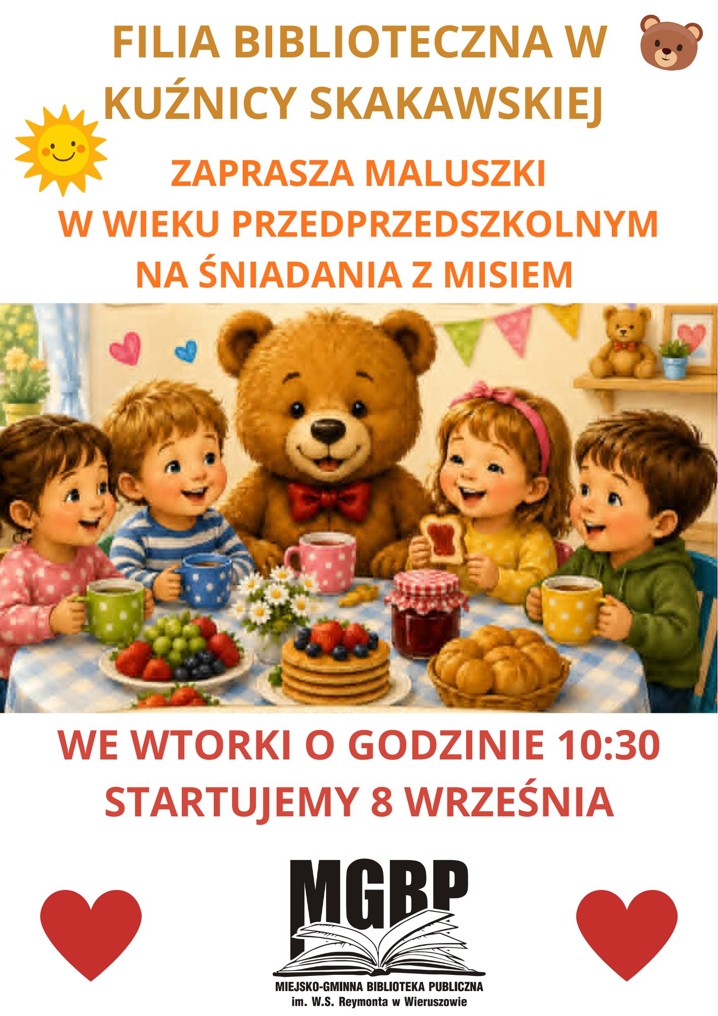 Zaproszenie na&nbsp;zajęcia dla&nbsp;maluszków w&nbsp;Filii Bibliotecznej w&nbsp;Kuźnicy Skakawskiej